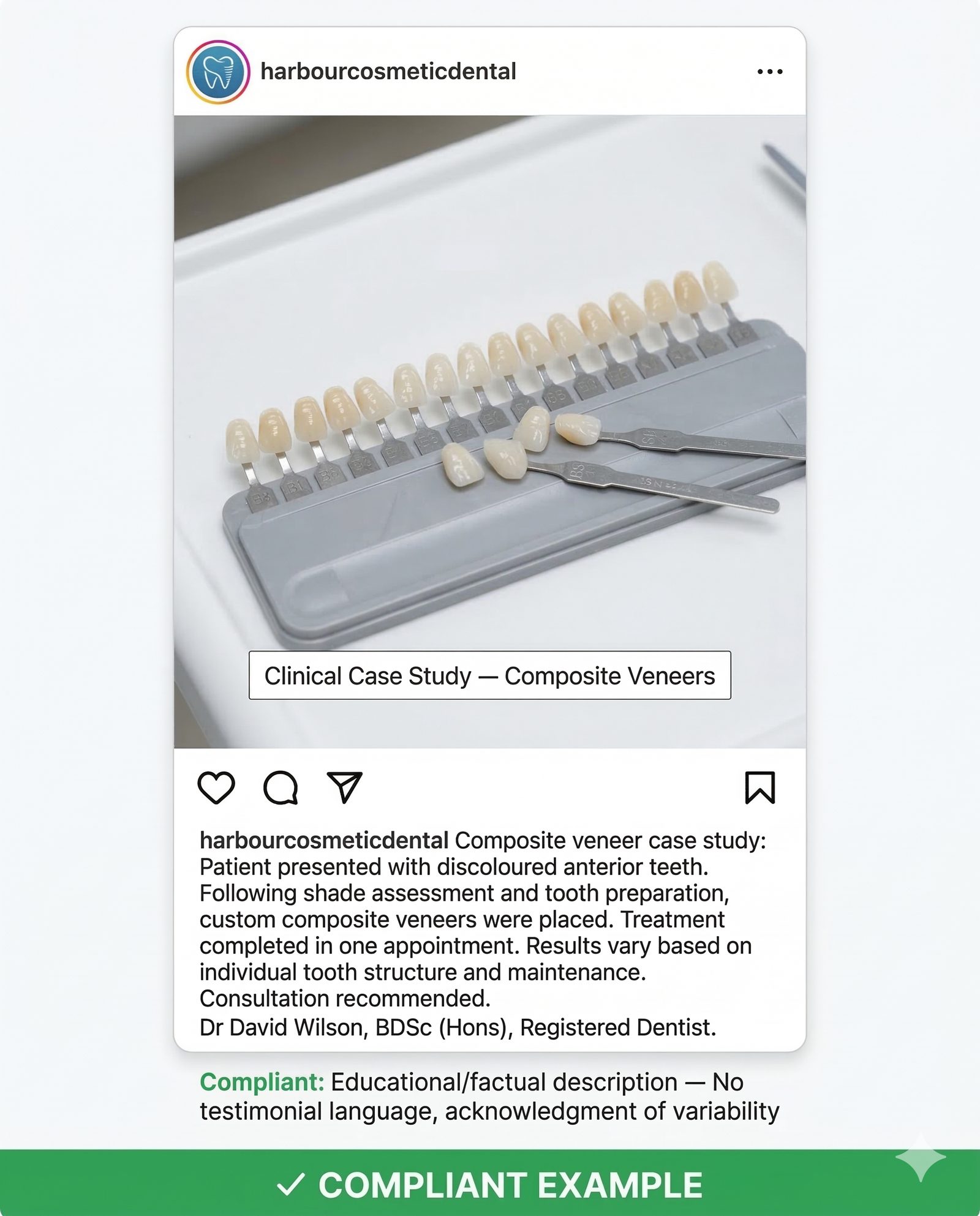 Figure 06b: Compliant Social Post: Clinical Case Study